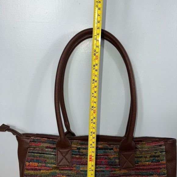 Appleseed's Bags Appleseeds Multicolor Woven Accentedtote Bag Dual Handles Poshmark